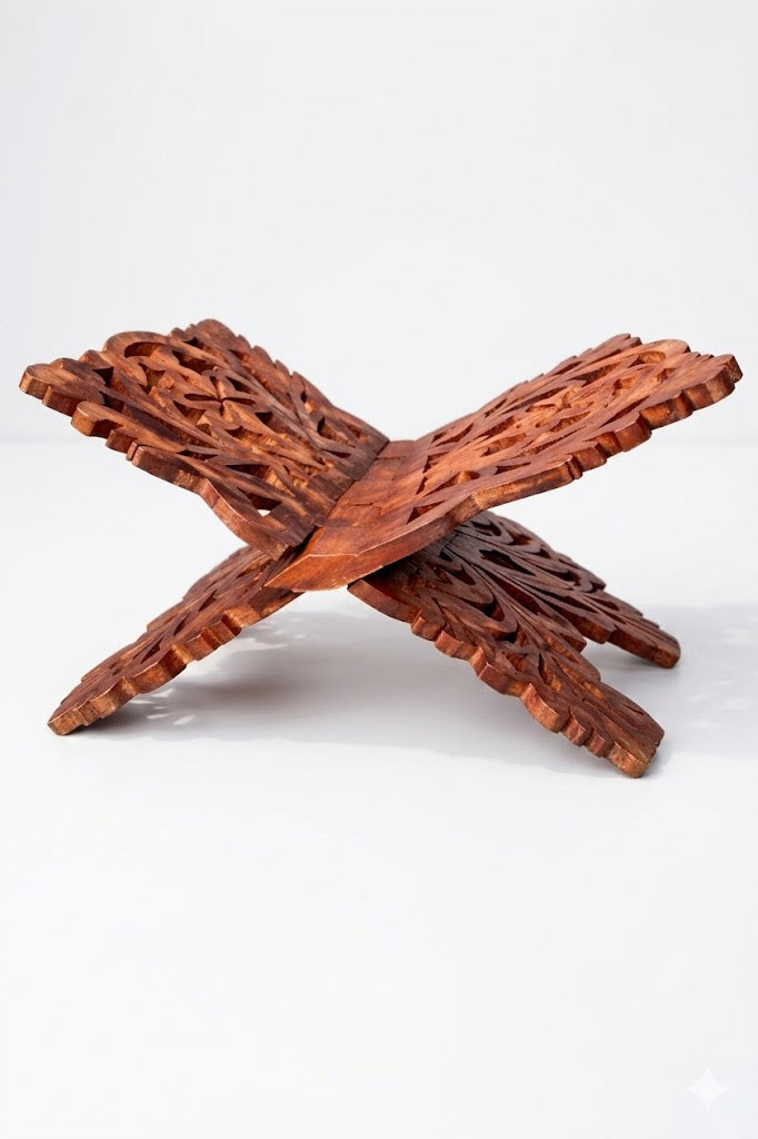 Premium Wooden Fancy Quran Rehal | Elegant Quran Stand – Virsa Wood