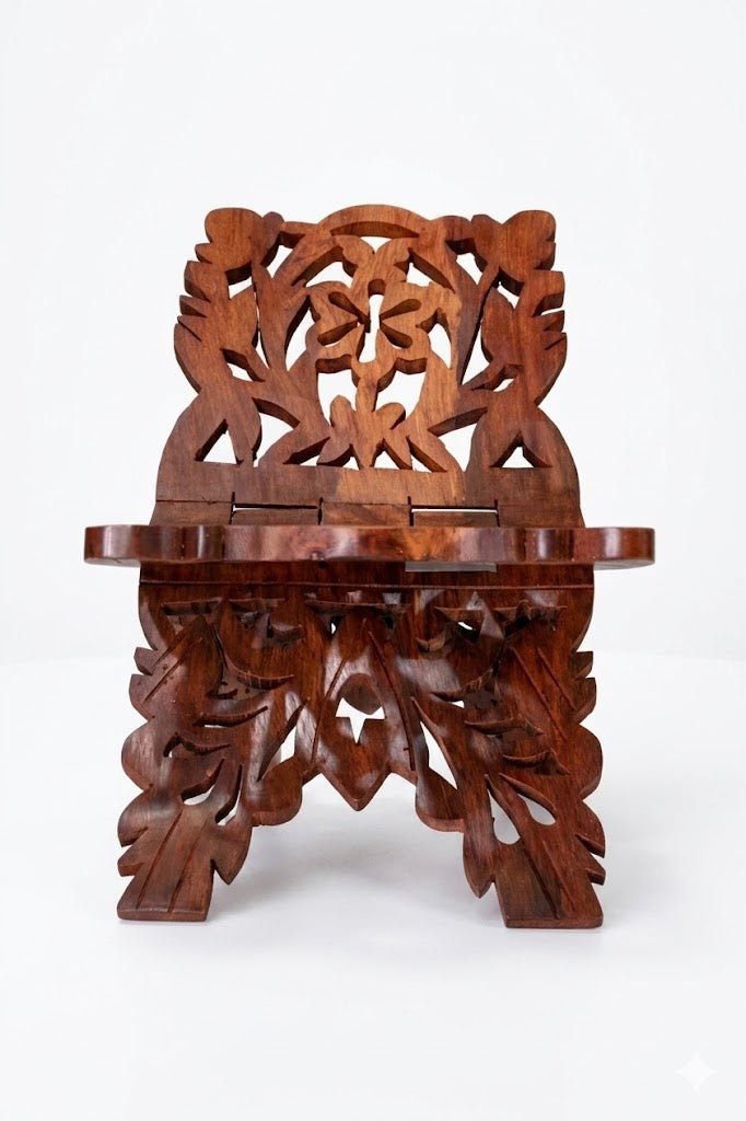 Premium Wooden Fancy Quran Rehal | Elegant Quran Stand – Virsa Wood