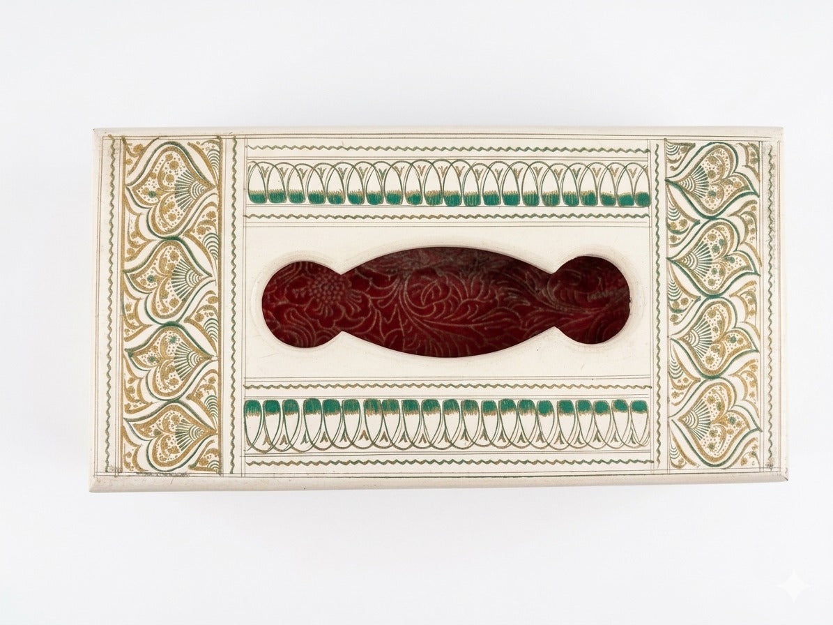 Premium Handcrafted Naqshi Wooden Tissue Box