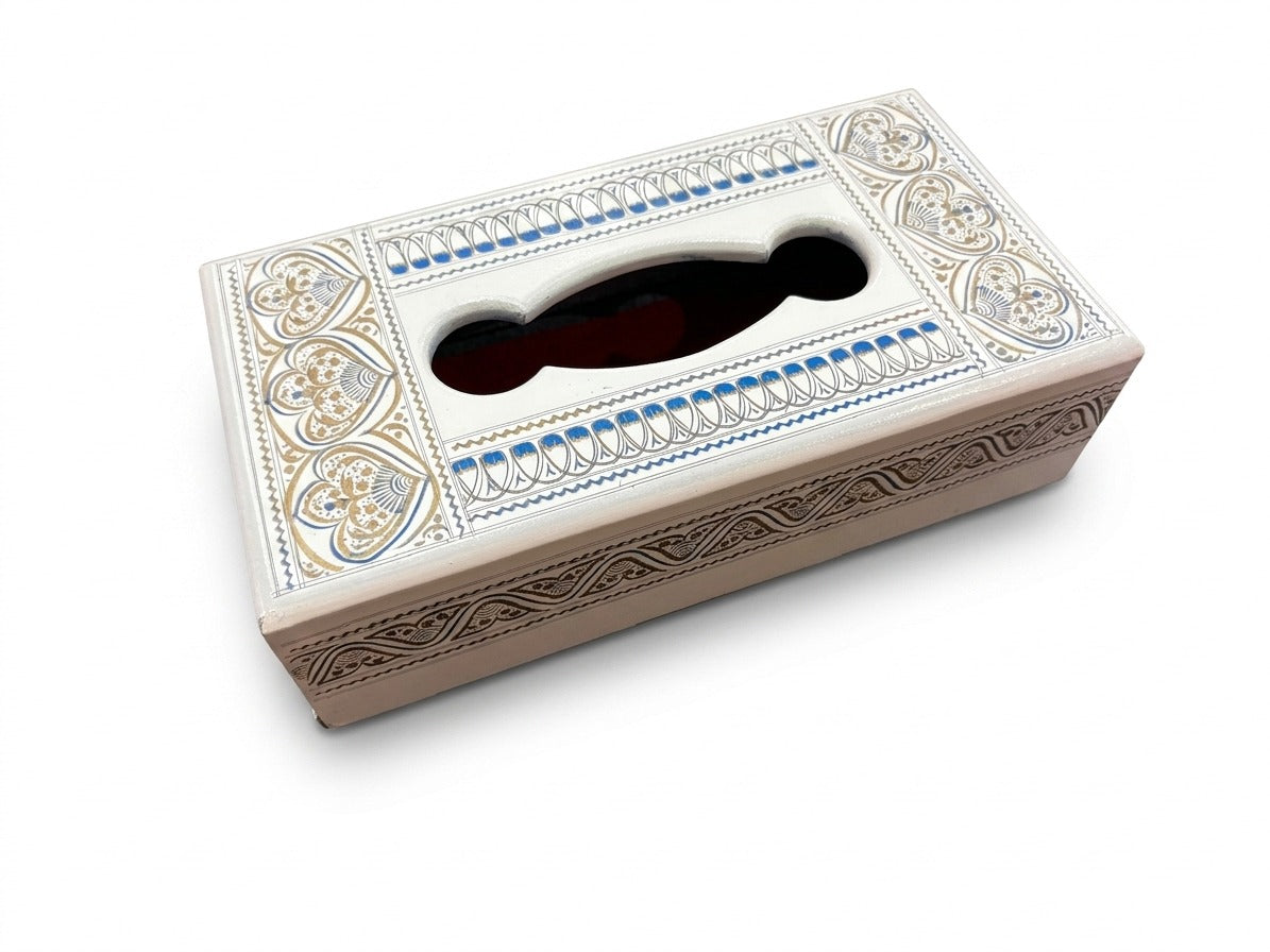 Premium Handcrafted Naqshi Wooden Tissue Box